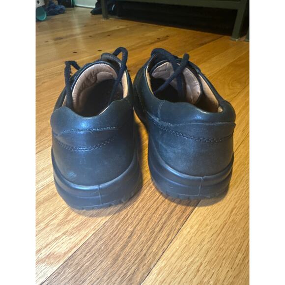 ECCO Seawalker Tie Black Leather Walking Shoes Comfort Travel Mens EU 44 main image 4